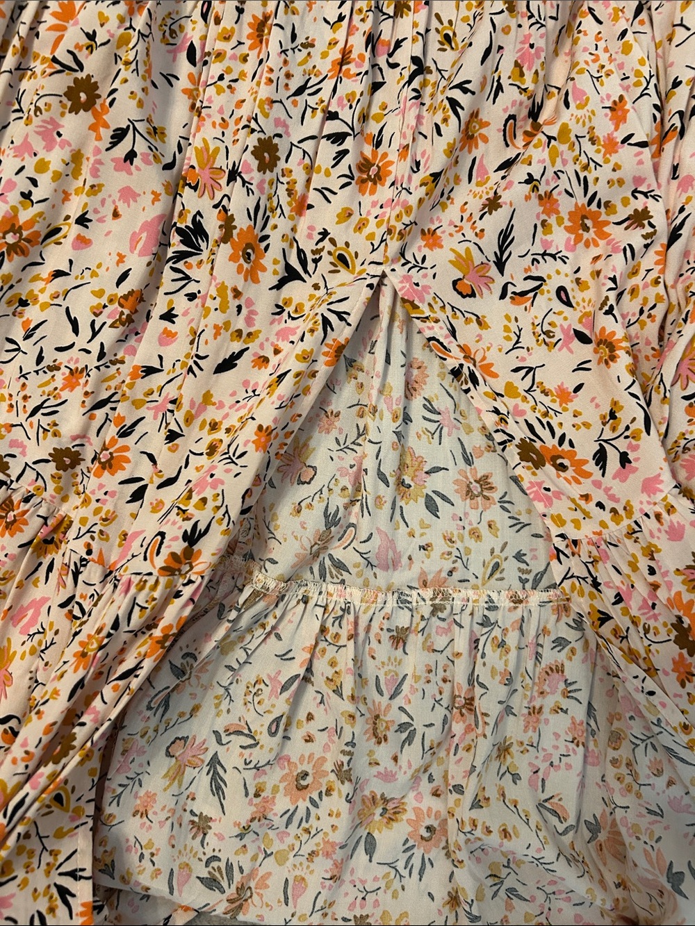 Petal and Pup, Floral V-Neck Maxi Dress in Pink & Yellow. Medium. Worn once - Picture 2 of 4